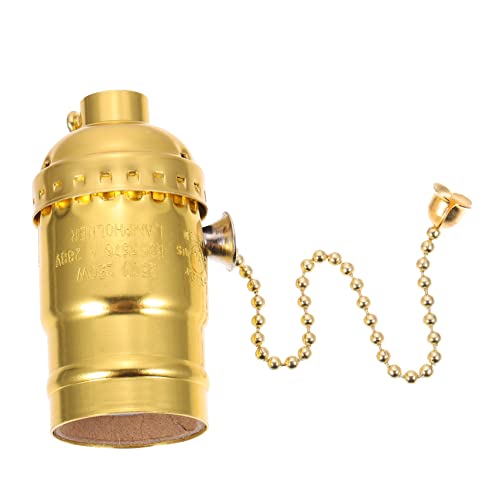 Gatuida Retro-Lampenfassung Universal- lamp holder glühbirnen leuchmittel gluehbirne Leuchtmittel lightbulb Leuchte mit Zugkette Sockel Leuchte Lampenfassung Lampenfassung Aluminium Golden Gatuida Retro-Lampenfassung Universal- lamp holder glühbirnen leuchmittel gluehbirne Leuchtmittel lightbulb Leuchte mit Zugkette Sockel Leuchte Lampenfassung Lampenfassung Aluminium Golden von Gatuida