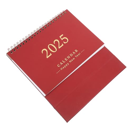 Gatuida Tischkalender in Englischer Version Klappkalender Für Den Schreibtisch Tischkalender-notizblock Klappkalender 2024 Groß Monat Tischkalender 2024 Retro Büro Dekorativ Zu Papier Rot von Gatuida