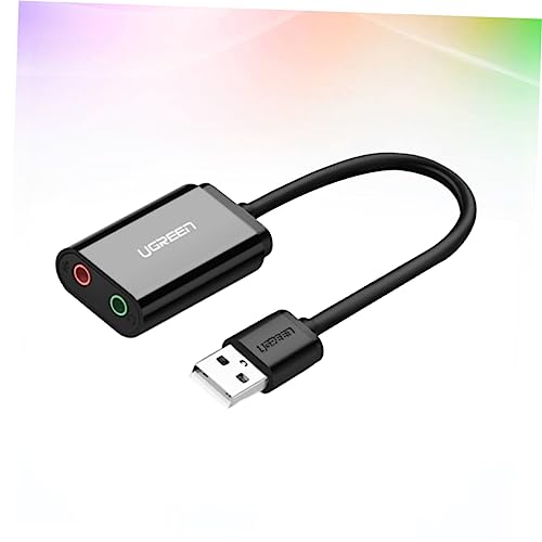 Gatuida USB Externer Stereo-Sound-Adapter USB-Audio-Adapter USB-Sound Eigenständiger Klang USB-konverter Schallplattenspieler Mikrofonadapter USB-Adapter Kopfhörer Splitter von Gatuida