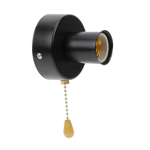 Gatuida Wandleuchte Lampenfassung retro lampenfassung wandleuchte mit zugschalter Zugkette für Beleuchtung LED-Ersatz Deckenlichtzubehör Zugketten-Lampenfassung Rostfreier Stahl Black Gatuida Wandleuchte Lampenfassung retro lampenfassung wandleuchte mit zugschalter Zugkette für Beleuchtung LED-Ersatz Deckenlichtzubehör Zugketten-Lampenfassung Rostfreier Stahl Black von Gatuida