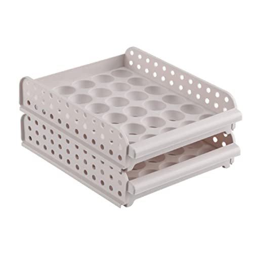 Gatuida Zubehörfach 1 Stück Box Eieraufbewahrungsbox Küchenbedarf Weißer Doppelschichtiger Kunststoff Kunststoffbehälter von Gatuida