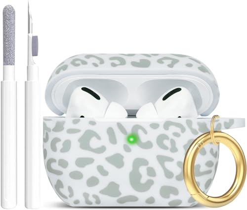 Leopard Silikon Kompatibel mit AirPods PRO 2 Hülle 2022/2023, Gawnock Weiche Hülle Kompatibel mit AirPods PRO 2nd Generation, Druck Frauen Mädchen mit Schlüsselanhänger - Hellgrüner Leopard Leopard Silikon Kompatibel mit AirPods PRO 2 Hülle 2022/2023, Gawnock Weiche Hülle Kompatibel mit AirPods PRO 2nd Generation, Druck Frauen Mädchen mit Schlüsselanhänger - Hellgrüner Leopard von Gawnock