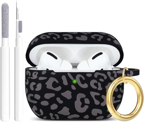 Leopard Silikon Kompatibel mit AirPods Pro-Hülle 2019, Gawnock Weiche Schutzhülle Flexibel für Druck Cover für Frauen Mädchen mit Schlüsselanhänger - Grauer Leoparden-Parde Leopard Silikon Kompatibel mit AirPods Pro-Hülle 2019, Gawnock Weiche Schutzhülle Flexibel für Druck Cover für Frauen Mädchen mit Schlüsselanhänger - Grauer Leoparden-Parde von Gawnock