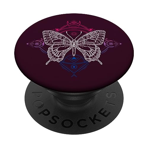 Bisexuelle Pride Farben, Okkulter Schmetterling PopSockets mit austauschbarem PopGrip von Gay Pride LGBT by Content Design Studio