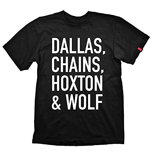 Payday 2 T-Shirt "Dallas Chains Hoxton & Wolf" Black Size XL von Gaya Entertainment