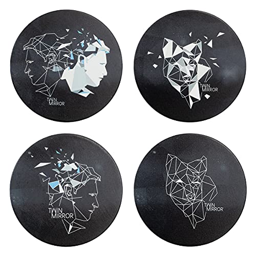 Twin Mirror Coaster Set "Line Art" von Gaya Entertainment