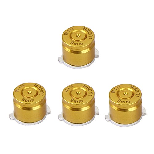 Gazechimp 4 X Joystick Aluminium Metall-Kugel Tasten Buttons Für PS3 / PS4 Controller Golde Set von Gazechimp