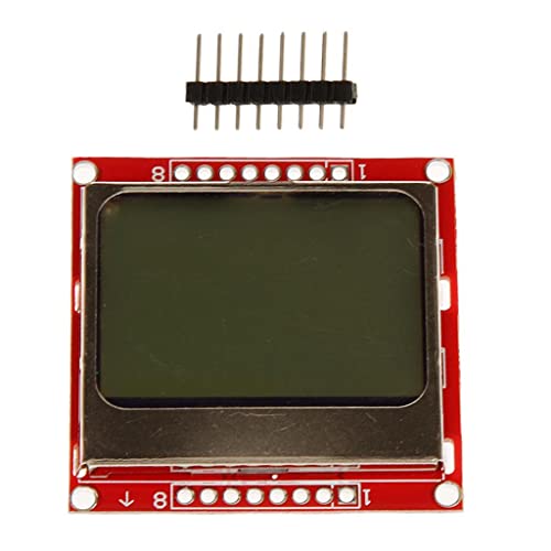 Gazechimp Metall 84x48 LCD Modul Rot LED Hintergrund Anzeige Adapter Platine für Nokia 5110 von Gazechimp