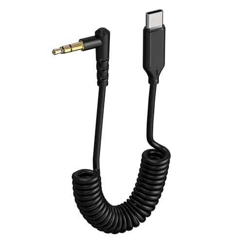 Gbformat Microphone Adapter Cable Audio Cable Typ C auf 3,5mm TRS Aux Kabel mit Microphone Typ C Adapterkabel Kompatibel mit Typ C Smartphone, Lavalier Microphones von Gbformat