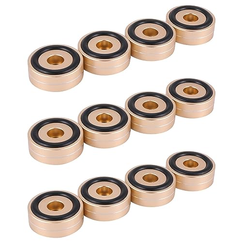 Gbloodst 12PCS Turntable Isolation Feet Pads Aluminium-Lautsprecherspitzen Standfußkegel Basismatte für Audio-Soundverstärker Gbloodst 12PCS Turntable Isolation Feet Pads Aluminium-Lautsprecherspitzen Standfußkegel Basismatte für Audio-Soundverstärker von Gbloodst