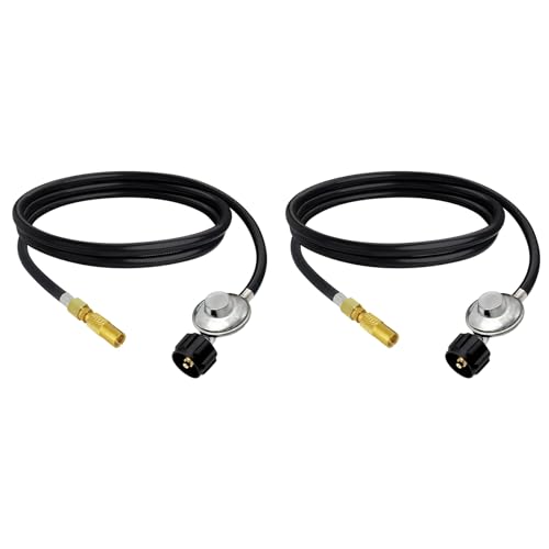 Gbloodst 2 x Ersatz-Regler und Schlauch für Propan-Adapter, 1,5 m, für Roadtrip-Grills, Niederdruck-Propan-Adapter QCC1 Gbloodst 2 x Ersatz-Regler und Schlauch für Propan-Adapter, 1,5 m, für Roadtrip-Grills, Niederdruck-Propan-Adapter QCC1 von Gbloodst