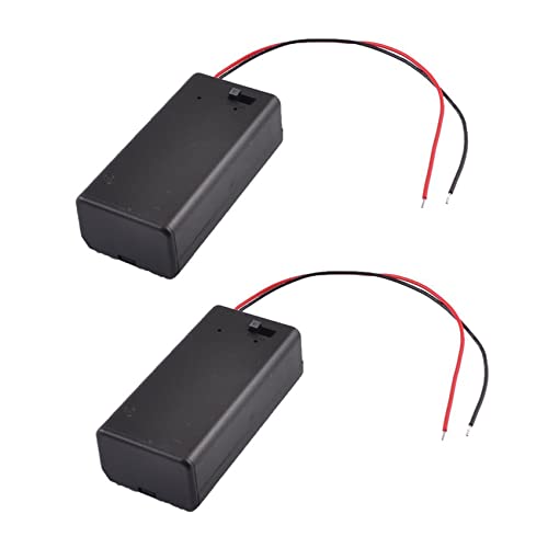 Gbloodst 2X Schwarz Kunststoff Lagerpaar -9V Batterien Schalter Batteriehalter Gbloodst 2X Schwarz Kunststoff Lagerpaar -9V Batterien Schalter Batteriehalter von Gbloodst