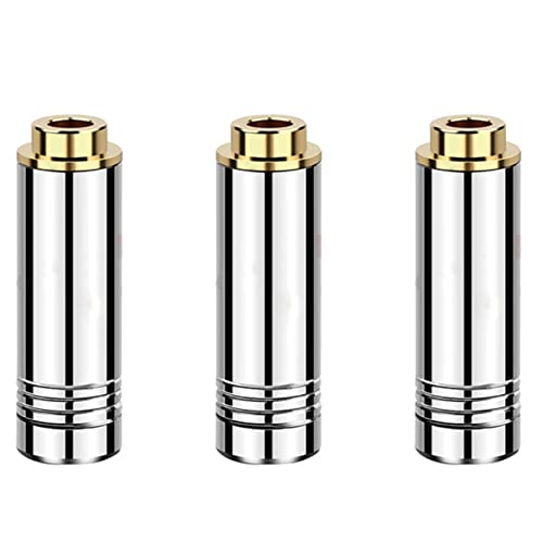 Gbloodst 3X Buchse Audio Stecker Symmetrischer Stereo Kopfhörer 4,4 mm 5 Poliger Metall Adapter Kabel Anschluss Für Kopfhörer Silber Gbloodst 3X Buchse Audio Stecker Symmetrischer Stereo Kopfhörer 4,4 mm 5 Poliger Metall Adapter Kabel Anschluss Für Kopfhörer Silber von Gbloodst