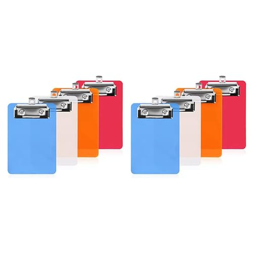 Gbloodst 4 X 6 Mini-Klemmbrett, 8 Kleine Klemmbretter, Klemmbrett, NotizblöCke, Klemmbrett, Memo-GrößE, Kunststoff-Klemmbrett Gbloodst 4 X 6 Mini-Klemmbrett, 8 Kleine Klemmbretter, Klemmbrett, NotizblöCke, Klemmbrett, Memo-GrößE, Kunststoff-Klemmbrett von Gbloodst