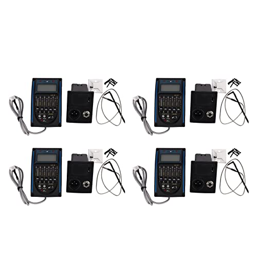 Gbloodst 4X 5 Band Equalizer Ton Abnehmer, Akustik Gitarren Vorverstärker Tuner mit LCD Tuner und Lautstärke Regler LC-5 von Gbloodst