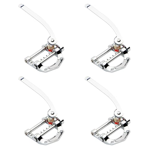 Gbloodst 4X Gitarren Vibrato Saitenhalter Tremolo Flat Top Body Tremolo Einheit Vibrato Bridge für Tele, LP, ETC E-Gitarren (Silber) von Gbloodst