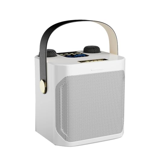 Gbloodst Leistungsstarker Karaoke-Bluetooth-Lautsprecher, Tragbarer 360-Grad-Stereo-Surround-Subwoofer mit Wasserdichtem Kabel und Doppelmikrofon-B Gbloodst Leistungsstarker Karaoke-Bluetooth-Lautsprecher, Tragbarer 360-Grad-Stereo-Surround-Subwoofer mit Wasserdichtem Kabel und Doppelmikrofon-B von Gbloodst