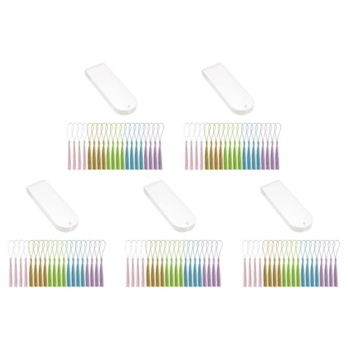 Gbloodst Transparente Acryl-Büchermarker, 100 Stück, transparent, rechteckig, für Bastelarbeiten, mit 100 kleinen Quasten für Marker von Gbloodst