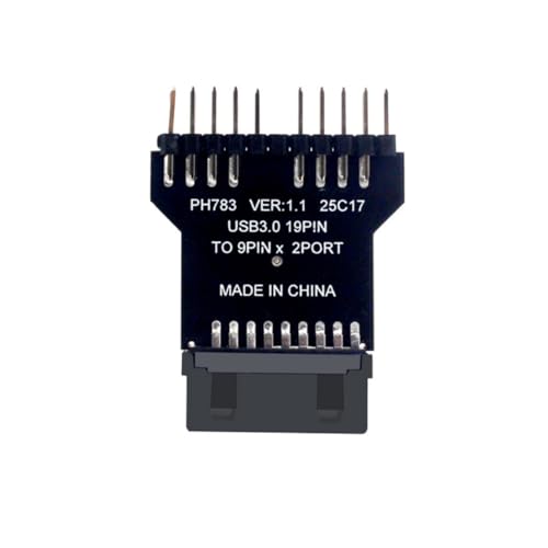 Gbloodst USB 2.0 9 Pin Splitter 1 auf 2 Verlängerung für Motherboard Dual USB Hub Anschlüsse Motherboard USB 9Pin Header 1 auf 2 Verlängerungsadapter Gbloodst USB 2.0 9 Pin Splitter 1 auf 2 Verlängerung für Motherboard Dual USB Hub Anschlüsse Motherboard USB 9Pin Header 1 auf 2 Verlängerungsadapter von Gbloodst
