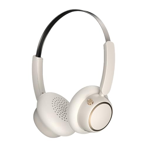 Gcerfby Headset, drahtloses Headset -Geräuschabbrechen, Retro -Design -Ohrhörer -Audio -Tool, 23.5x21.5x7,5 cm, einfach zu bedienen, tragbar für Männer Frauen Erwachsene Jugendspiele Spielen Spiele von Gcerfby