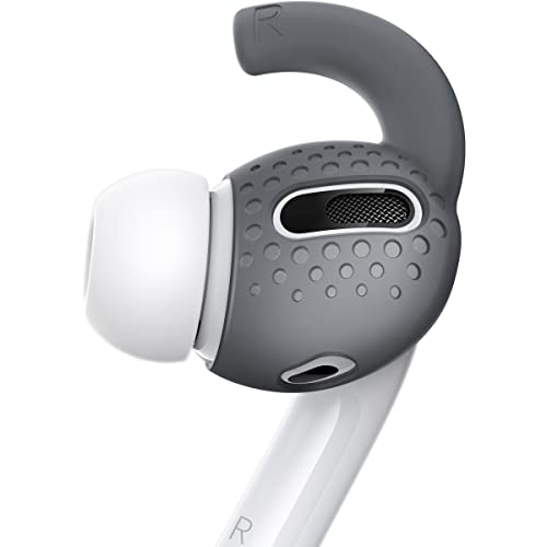 Gcioii Ohrpolster für AirPods Pro 3-Paare Ohrbügel Anti-Rutsch Ohrhörer-Abdeckungen【Extra Aufbewahrungstasche】 Kompatibel mit Apple AirPods Pro (Dunkelgrau) von Gcioii