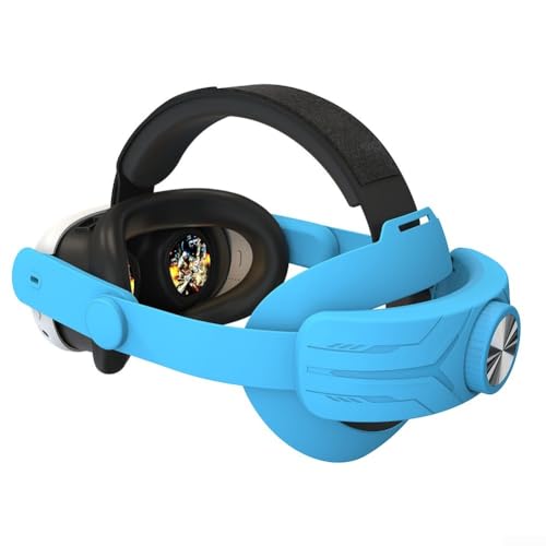Gdfnmogo Kopfband für Meta 3S VR, verstellbare ABS-Unterstützung, Komfortgurt, VR-Headset, Zubehör, Druckentlastung, Gaming-Kopfband, fortschrittliches Stirnband (blau) von Gdfnmogo