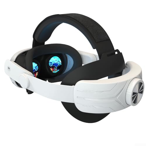 Gdfnmogo Kopfband für Meta 3S VR, verstellbare ABS-Unterstützung, Komfortgurt, VR-Headset, Zubehör, Druckentlastung, Gaming-Kopfband, fortschrittliches Stirnband (schwarz und weiß) von Gdfnmogo