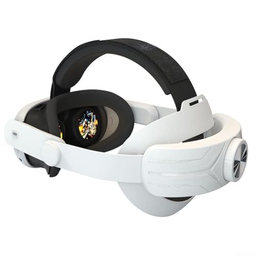 Gdfnmogo Kopfband für Meta 3S VR, verstellbare ABS-Unterstützung, Komfortgurt, VR-Headset, Zubehör, Druckentlastung, Gaming-Kopfband, fortschrittliches Stirnband (weiß) von Gdfnmogo