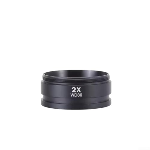 Gdfnmogo Professionelles Trinokular-Stereo-Zoom-Mikroskop, Hilfslinse, kompatibel mit Binokular-Mikroskopen, 48 mm, Montagedurchmesser, Arbeitsabstand (2,0 x) von Gdfnmogo