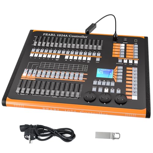 DMX Controller, 1024 DMX Console für Discolicht Bühnenbeleuchtung, DMX 512 DJ Disco Controller Ausrüstung, DJ Licht Controller, DMX Dimmer für Lichtshows Party Disco Pub DJ Bars von GdjRttk