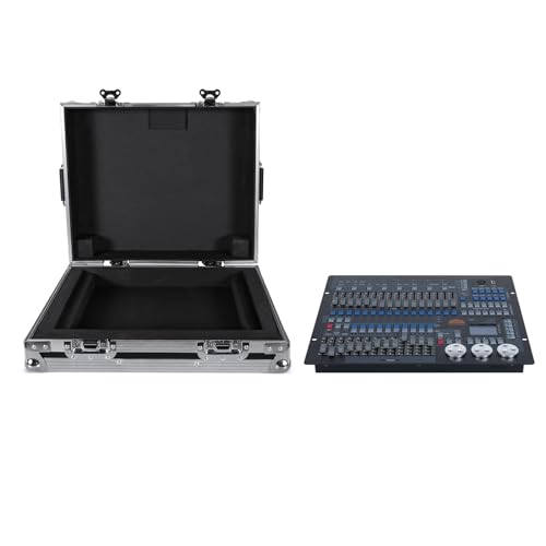 DMX Controller, 1024 DMX Console für Discolicht Bühnenbeleuchtung, DMX 512 DJ Disco Controller Ausrüstung, DJ Licht Controller, DMX Dimmer für Lichtshows Party Pub Bars mit Flightcase Verpackung von GdjRttk