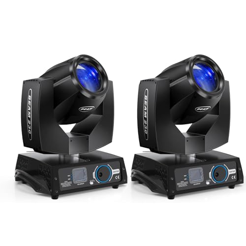 Moving Head LED Bühnenlicht DMX512 RGBW Prisma Lichteffekt Partylicht 17 Muster 14 Farben Disco Licht 16 Kanäle für DJ, Musikbar, Karaoke,Home Party, Hochzeit,Lichtvorführung,Band Show (2PC) von GdjRttk