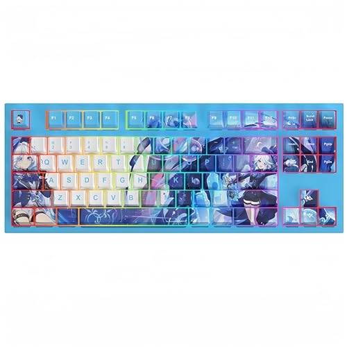 GeRRiT Anime-Spielfiguren-Tastenkappen, mechanische Tastenkappe, Eingabetastenkappe, Numpad, benutzerdefinierte Tastenkappen, lasergraviert mit jeder mechanischen Tastatur, 108 Tastenpositionen von GeRRiT