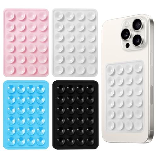 Geaanen 4 Packung,Saugnapf Handy,Handyhalterung Saugnapf,Handy Saugnapf,Silikon Saugnapf Handy,Silikon Saugnapf Handyhalterung,Saugnapf für Handy von Geaanen