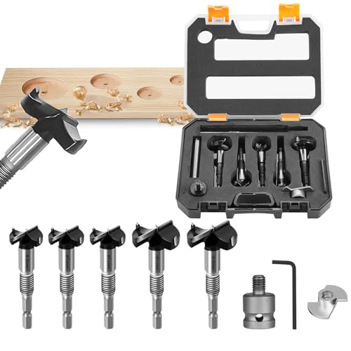 Geakv 10 Stück Forstnerbohrer Set, 15-35mm, Professional Holzbohrer Set, für Holz & Hartholz, inkl. 35mm, 30mm, 25mm, 20mm, 15mm, Mit Aufbewahrungskoffer Geakv 10 Stück Forstnerbohrer Set, 15-35mm, Professional Holzbohrer Set, für Holz & Hartholz, inkl. 35mm, 30mm, 25mm, 20mm, 15mm, Mit Aufbewahrungskoffer von Geakv