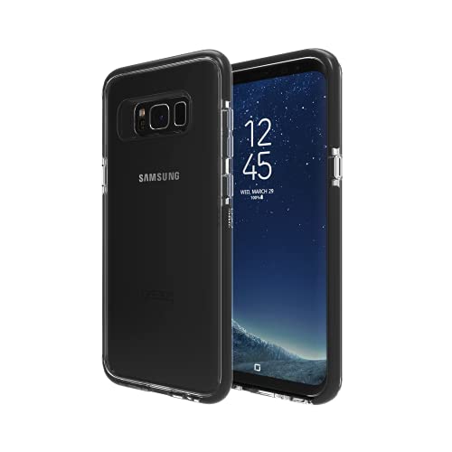 GEAR4 Piccadilly Klarsichthülle mit verbessertem Stoßschutz D3O, Design für Samsung Galaxy S8+ – Schwarz von Gear4