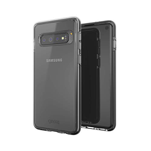 Gear4 34850 Piccadilly transparente Handyhülle mit verbessertem Stoßschutz [D3O-geschützt], schlankes, Robustes Design Kompatibel Mit Samsung Galaxy S10 – Schwarz von Gear4