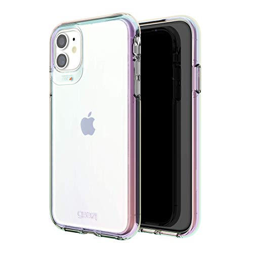 Gear4 Crystal Palace Betty Compatible with iPhone 12 5.4 Case, Advanced Impact Protection with Integrated D3O Technology, Anti-Yellowing, Phone Cover – Irridescent, 702006032 von Gear4