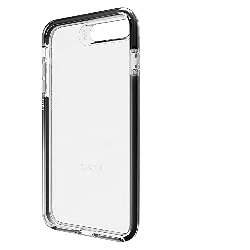Gear4 Piccadilly Klarsichthülle mit verbessertem Stoßschutz [D3O-geschützt], schlankes, Robustes Design für iPhone 7/8 Plus – Schwarz - 5.5 Zoll von Gear4