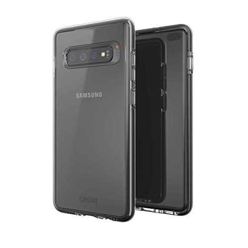 Gear4 Piccadilly transparente Handyhülle mit verbessertem Stoßschutz [D3O-geschützt], schlankes, robustes Design Kompatibel Mit Samsung Galaxy S10 Plus – Schwarz von Gear4