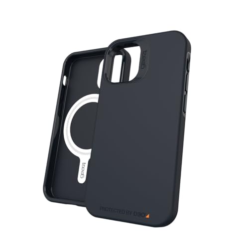 Gear4 Rio Snap Case - Aufprallschutz mit MagSafe Kompatibilität für Apple iPhone 12 Mini 702007477 Schwarz von Gear4