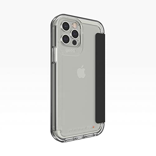 Gear4 Wembley Flip Wilma Compatible with iPhone 12 Plus/iPhone 12 Pro 6.1 Case, Advanced Impact Protection with Integrated D30 Technology, Anti-Yellowing, Phone Cover - Transparent von Gear4