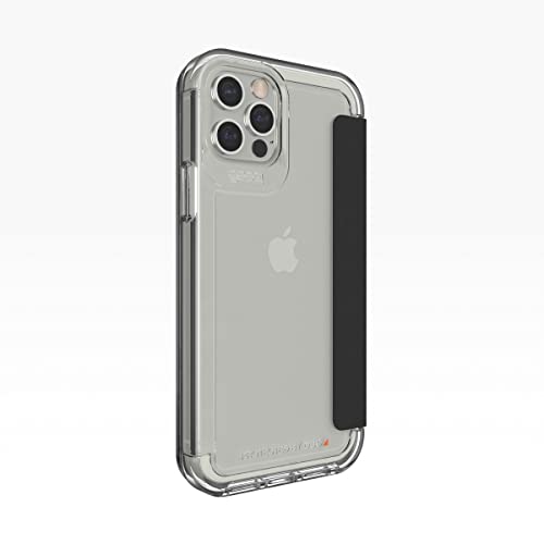 Gear4 Wembley Flip Wilma Compatible with iPhone 12 Plus/iPhone 12 Pro 6.1 Case, Advanced Impact Protection with Integrated D30 Technology, Anti-Yellowing, Phone Cover - Transparent Gear4 Wembley Flip Wilma Compatible with iPhone 12 Plus/iPhone 12 Pro 6.1 Case, Advanced Impact Protection with Integrated D30 Technology, Anti-Yellowing, Phone Cover - Transparent von Gear4