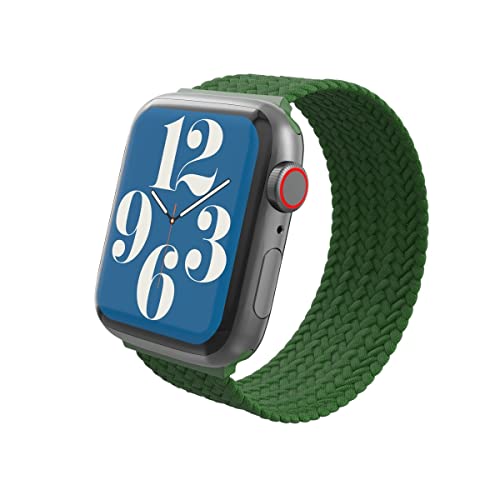 Gear4 ZAGG geflochtenes Apple Unisex Uhrenarmband 45/44/42 mm groß (Waldgrün), waldgrün, Large von Gear4
