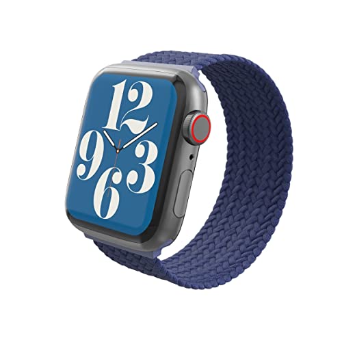 Gear4 ZAGG geflochtenes Apple Unisex Uhrenarmband 45/44/42mm Medium (Marineblau), marineblau, M von Gear4