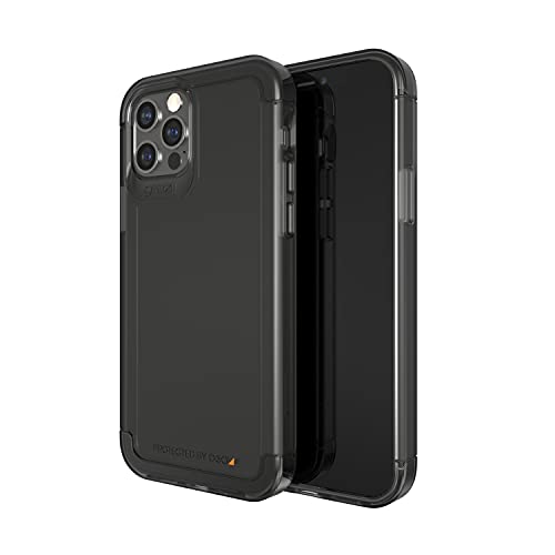 ZAGG Wembley Palette D30 Protective Case for iPhone 12 / Pro, Slim, Shockproof, Wireless Charging (Smoke Grey) von Gear4