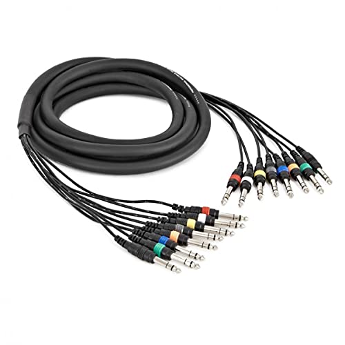 8-fach Klinke - Klinke Multicore Kabel Audio Loom - 3m von Gear4Music