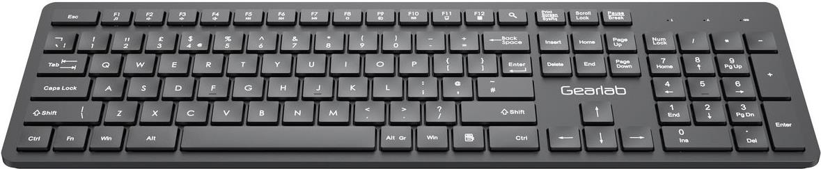 Gearlab GLB211302 Tastatur USB QWERTY UK Englisch Schwarz (GLB211302) von Gearlab