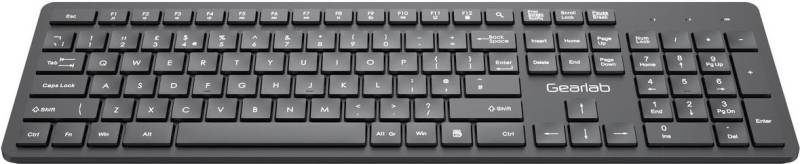 Gearlab GLB211302 Tastatur USB QWERTY UK Englisch Schwarz (GLB211302) von Gearlab