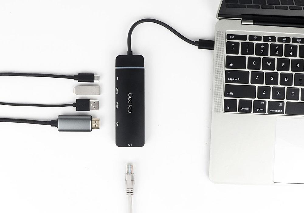 Gearlab GLB235420 - USB 3.2 Gen 1 (3.1 Gen 1) Type-C - HDMI - RJ-45 - USB 2.0 - USB 3.2 Gen 1 (3.1 Gen 1) Type-A - USB 3.2 Gen 1 (3.1 Gen 1) Type-C - USB 3.2 Gen 1 (3.1 Gen 1) - 100 Mbit/s - 1920 x 1080 (HD 1080),2560 x 1440,3860 x 2160 - Schwarz (GLB235420) von Gearlab